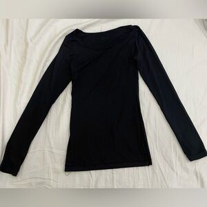 Elegant Black Long Sleeve Women's Top size Large